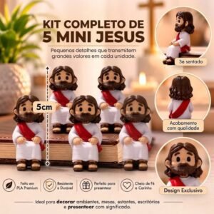 KIT COMPLETO DE 5 MINI JESUS