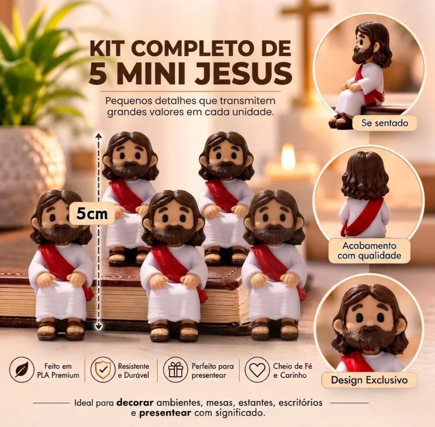 KIT COMPLETO DE 5 MINI JESUS